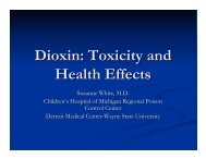 Dioxin: Toxicity and Health Effects - State of Michigan