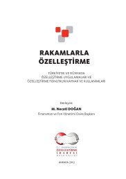 RAKAMLARLA ÖZELLEŞTİRME - Özelleştirme İdaresi Başkanlığı