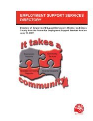 Employment Support Services Directory - United Way / Centraide ...