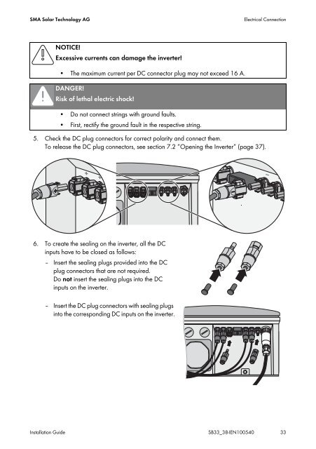 SMA 3300/3800 Manual - All Eco Energy