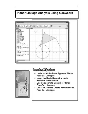 Planar Linkage Analysis using GeoGebra