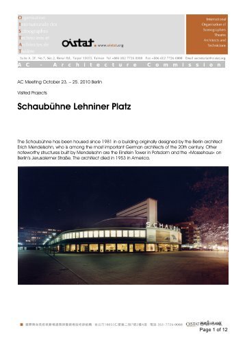 Schaubühne Lehniner Platz - OISTAT