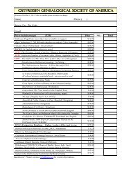 OGSA order form - Ostfriesen Genealogical Society of America