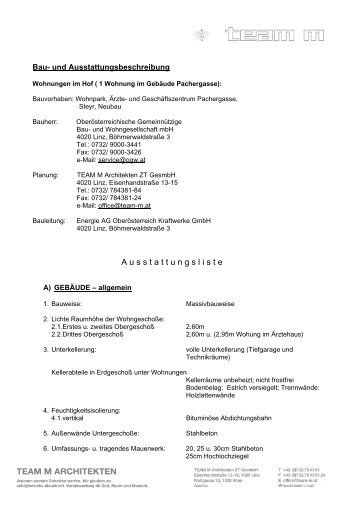 Ausstattungsliste - OGW