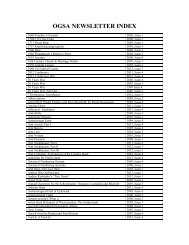 OGSA NEWSLETTER INDEX - Ostfriesen Genealogical Society of ...