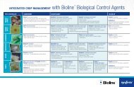 integrAted CroP mAnAgement with Biolineâ¢ Biological Control Agents