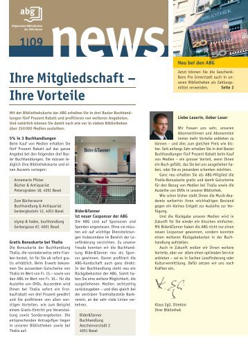 Ihre Mitgliedschaft â€“ Ihre Vorteile - GGG Stadtbibliothek Basel