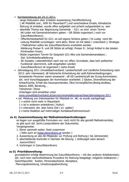 Aktenvermerk - G21mauerbach.info