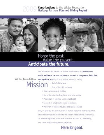 2009 Mission - Amherst H. Wilder Foundation