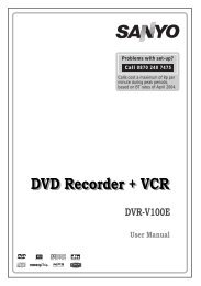 DVD Recorder + VCR - Sanyo