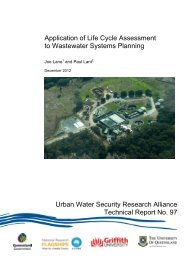 Application of Life Cycle Assessment to wastewater systems planning