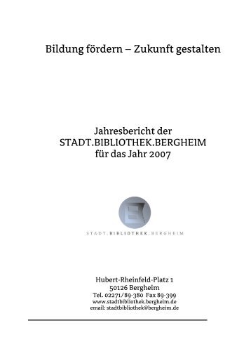 Bildung fÃ¶rdern â€“ Zukunft gestalten - STADT.BIBLIOTHEK.BERGHEIM