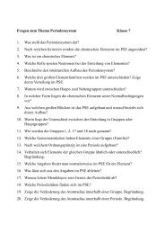 Fragen zum Thema Periodensystem Klasse 7 1. Was stellt das ...