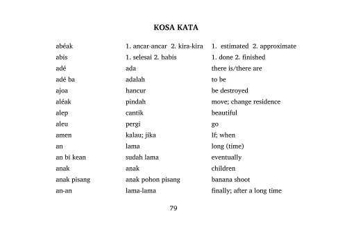 KOSA KATA