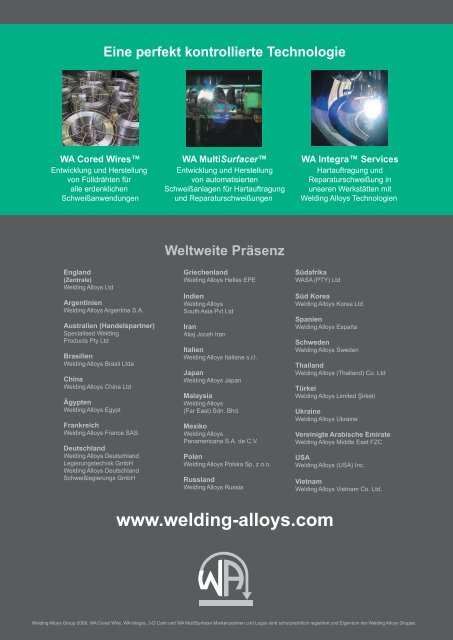 The Welding Alloys group