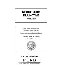 Requesting Injunctive Relief - Public Employment Relations Board