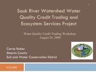 Sauk River Watershed Water Quality Credit Trading and Ecosystem ...