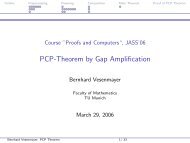 Course ''Proofs and Computers``, JASS'06 [5mm] PCP-Theorem by ...