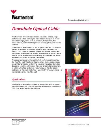Downhole Optical Cable - Weatherford International