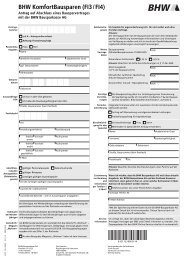 BHW KomfortBausparen (FI3 / FI4) - Bausparkassen-Vergleich