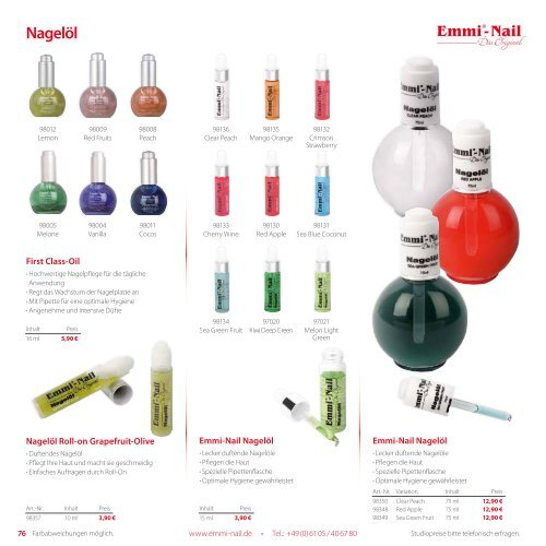 Emmi-Nail Produktkatalog 2015