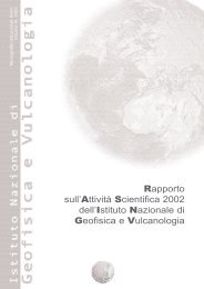 Rapporto sull'Attività Scientifica 2002 - INGV Home Page