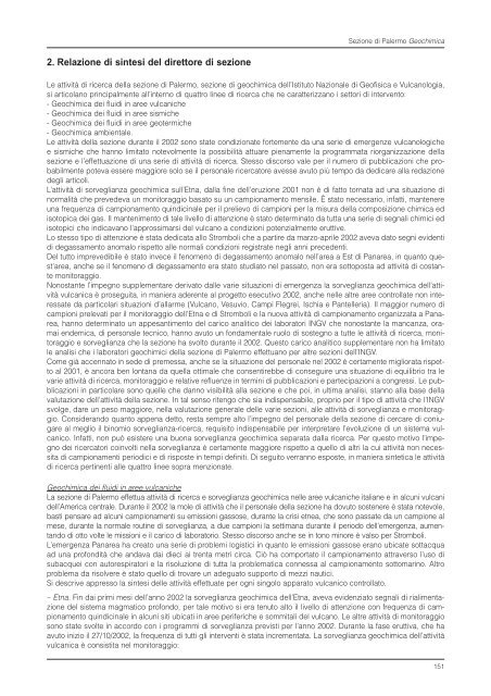 Rapporto sull'Attività Scientifica 2002 - INGV Home Page