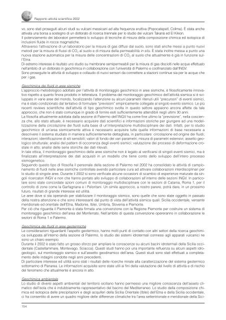 Rapporto sull'Attività Scientifica 2002 - INGV Home Page