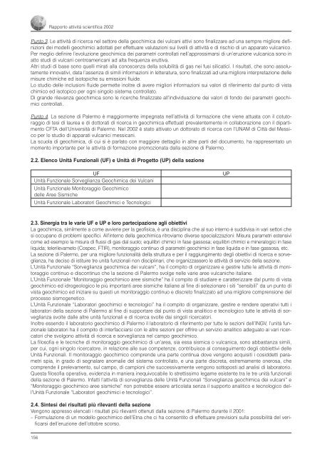 Rapporto sull'Attività Scientifica 2002 - INGV Home Page