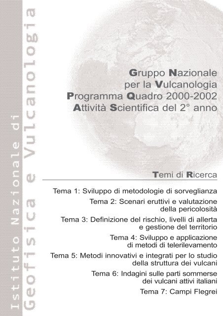 Rapporto sull'Attività Scientifica 2002 - INGV Home Page