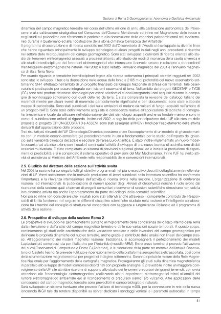 Rapporto sull'Attività Scientifica 2002 - INGV Home Page