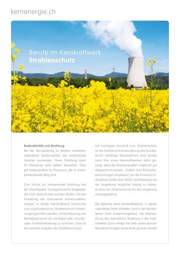 Strahlenschutz - Kernenergie.ch