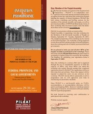 INVITATION PROGRAMME INVITATION PROGRAMME - PILDAT