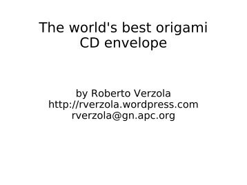 The world's best origami CD envelope