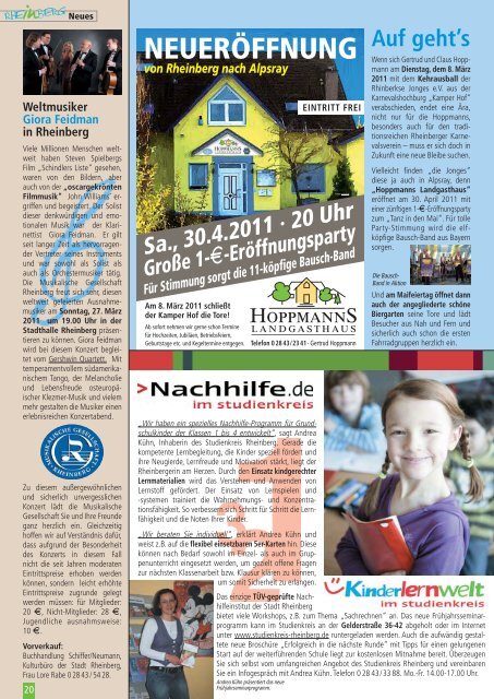 Stadtmagazin Rheinberg â€¢ Ausgabe Nr.14