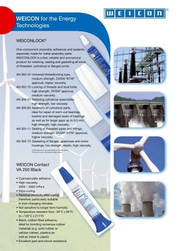 WEICON for the Energy Technologies - Weicon.com
