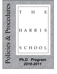 T H E H A R R I S S C H O O L - Harris School of Public Policy ...