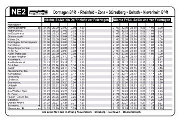 Dormagen Bf − Rheinfeld − Zons − Stürzelberg − Delrath ...