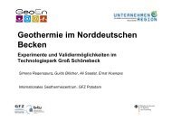 G th i i N dd t h Geothermie im Norddeutschen Becken - ETI-Brandenburg