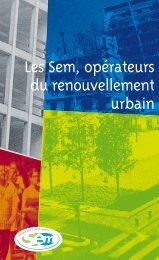 Les Sem, opÃ©rateurs du renouvellement urbain - FÃ©dÃ©ration des Epl