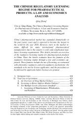 the chinese regulatory licensing regime for pharmaceutical products