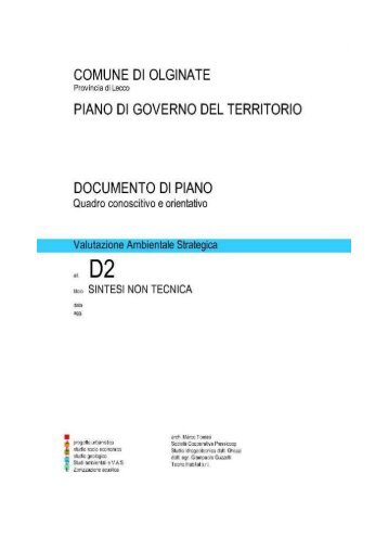 4- VAS R.A. sintesi.pdf - Piano di Governo del Territorio - Comune di ...