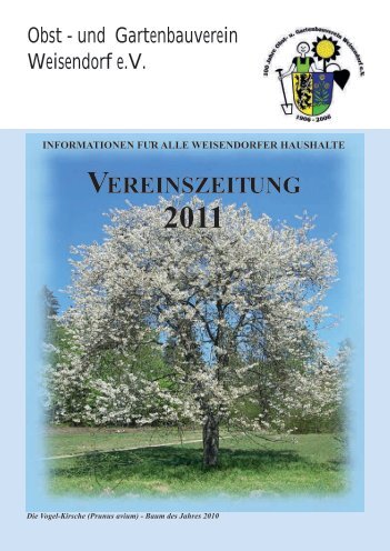 Vereinszeitung 2011 - Obst- und Gartenbauverein Weisendorf ...