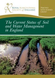 The Current Status of Soil and Water Management in England