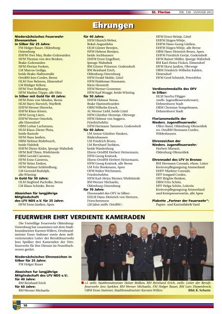 zur Ausgabe 158 - Oldenburgischer Feuerwehrverband eV