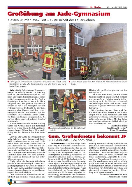 zur Ausgabe 158 - Oldenburgischer Feuerwehrverband eV