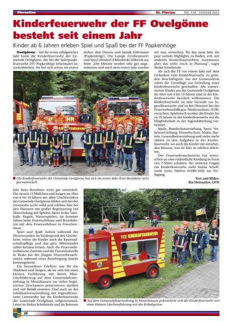 zur Ausgabe 158 - Oldenburgischer Feuerwehrverband eV