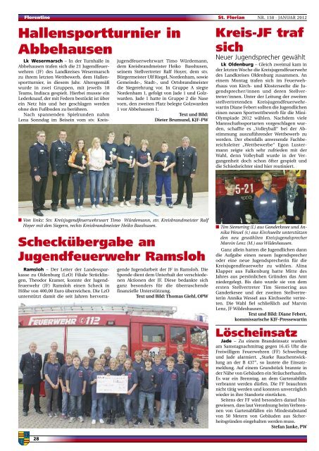 zur Ausgabe 158 - Oldenburgischer Feuerwehrverband eV