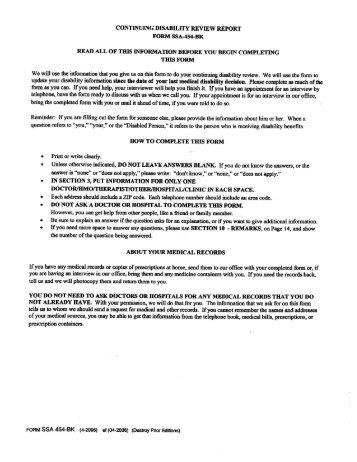 form ssa-454-bk read all of this information before ... - Social Security