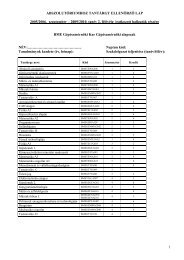 abszolutÃ³riumhoz adatlap 2005-06 tanÃ©vtÅl 2009-10 2. fÃ©lÃ©vig